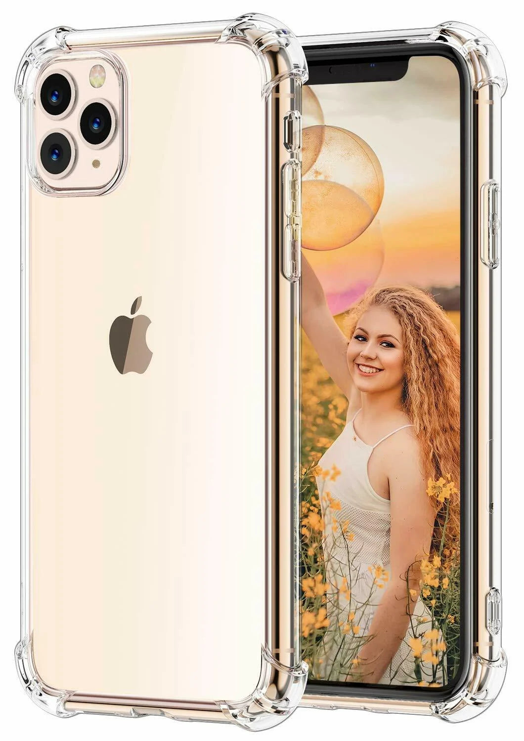 Transparent rubber case air-cushion corner reinforcement detail