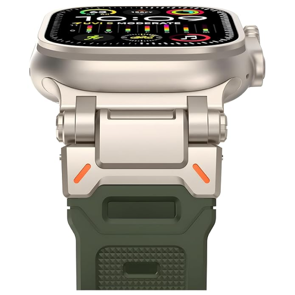 Apple Watch Armor Design Strap| FKM Rubber & Stainless Steel