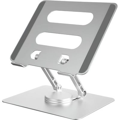 Strong & Modern Adjustable Laptop Stand for Desk with 360° Rotating Base – Universal Fit