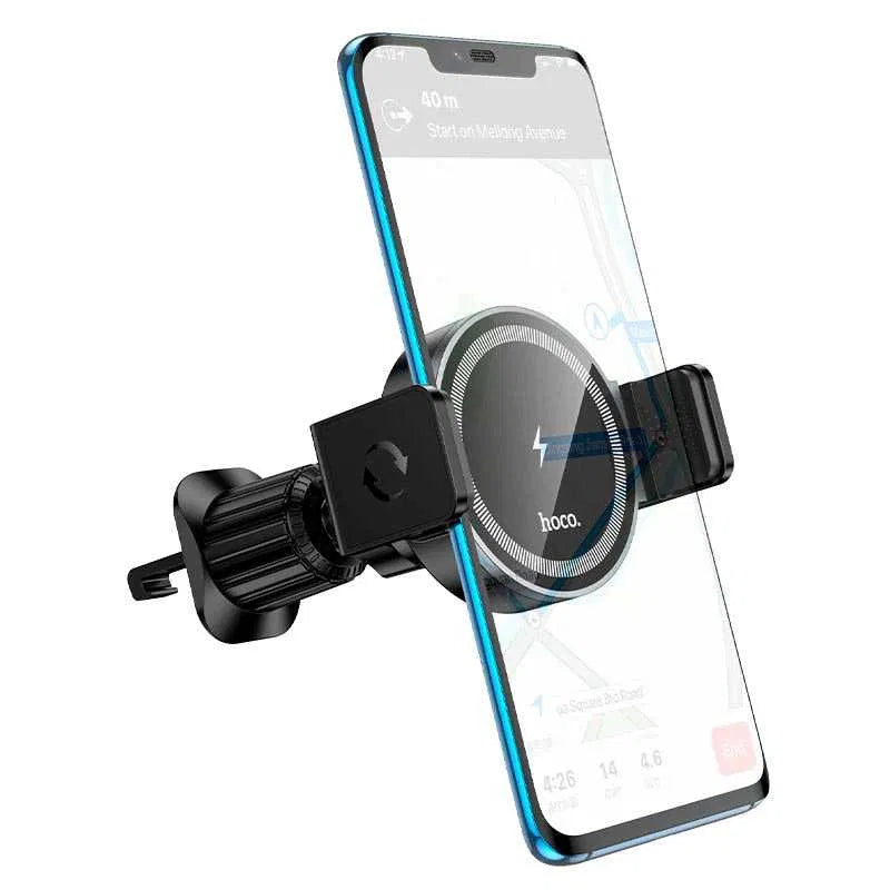 Hoco HW35 15W Wireless Charging Magnetic 2-in-1 Air Vent Phone Holder