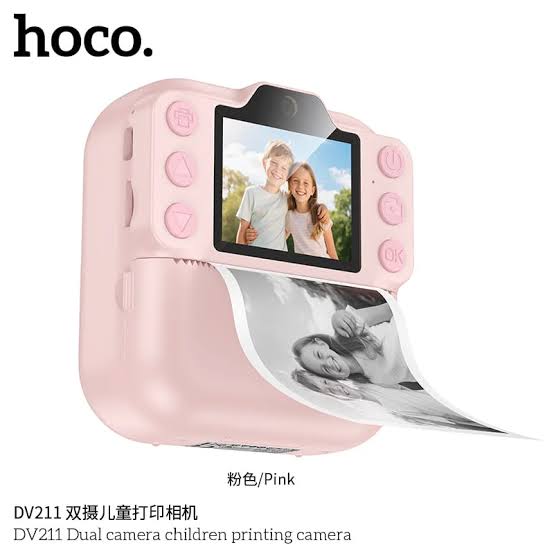 Kids Instant Print Camera – HOCO DV211, Dual Lens, 2.4" Screen