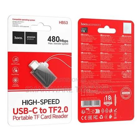 HOCO HB53 Mini USB-C to TF / MicroSD Card Reader – 480Mbps, OTG