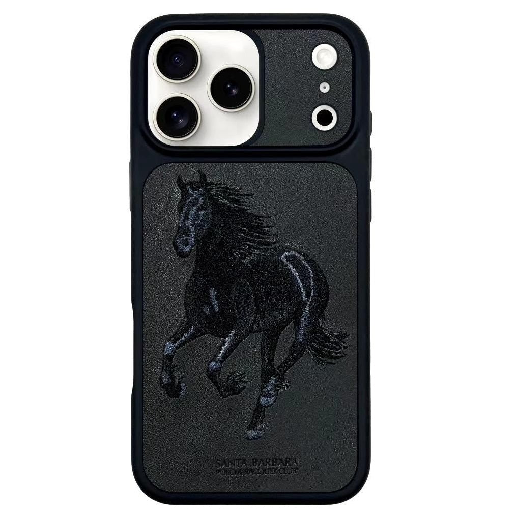 Santa Barbara Polo Boris Series Leather Case - Black