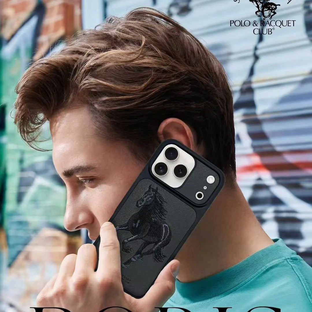 Santa Barbara Polo Boris Series Leather Case - Black