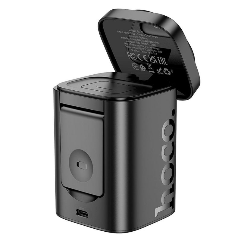 Hoco CQ20 3-in-1 Wireless Charging Station – 15W Fast Charging