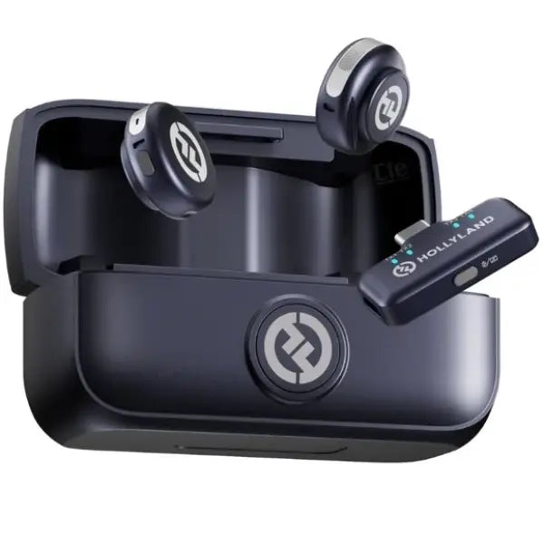 Hollyland LARK M3 wireless microphone 2TX and 1RX with charging case
