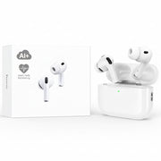 Hoco EW98 TWS wireless earbuds with ANC and AI translation in white charging case, Bluetooth 6.0
