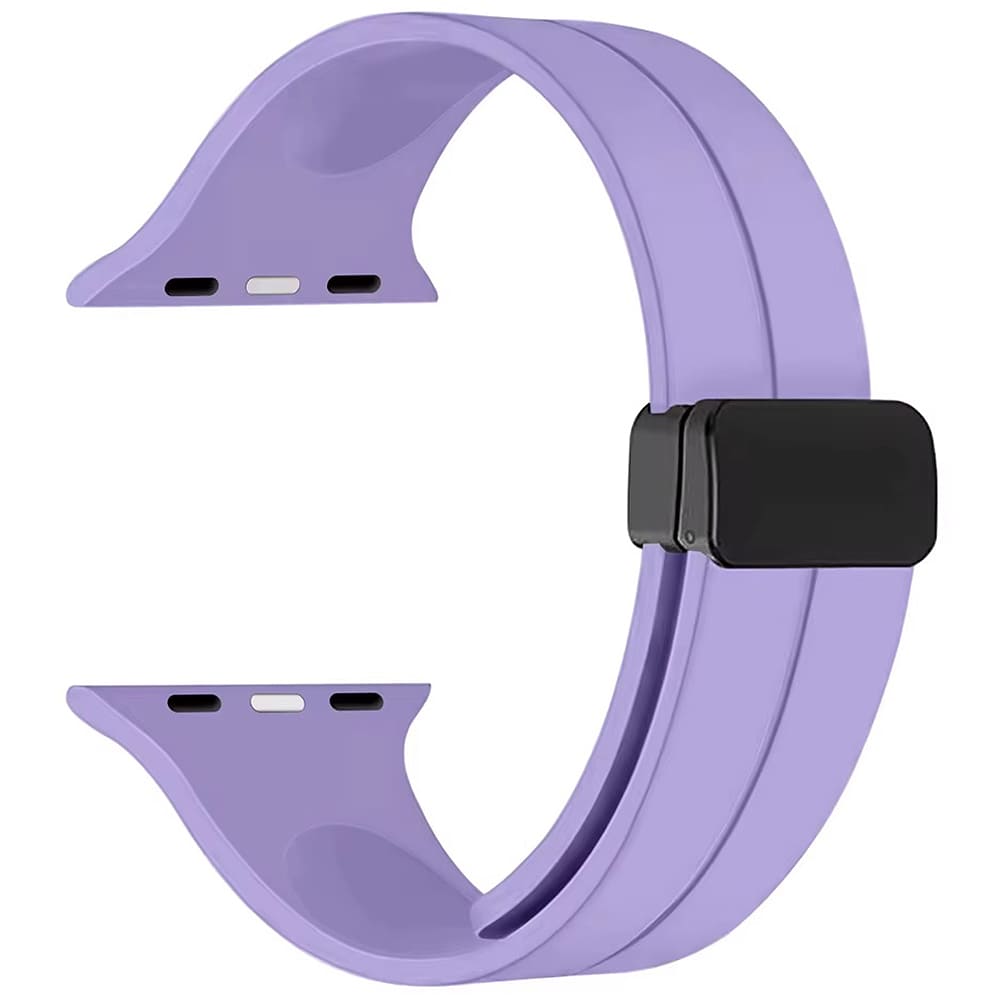 Magnetic Silicone Apple Watch Band – Light Purple