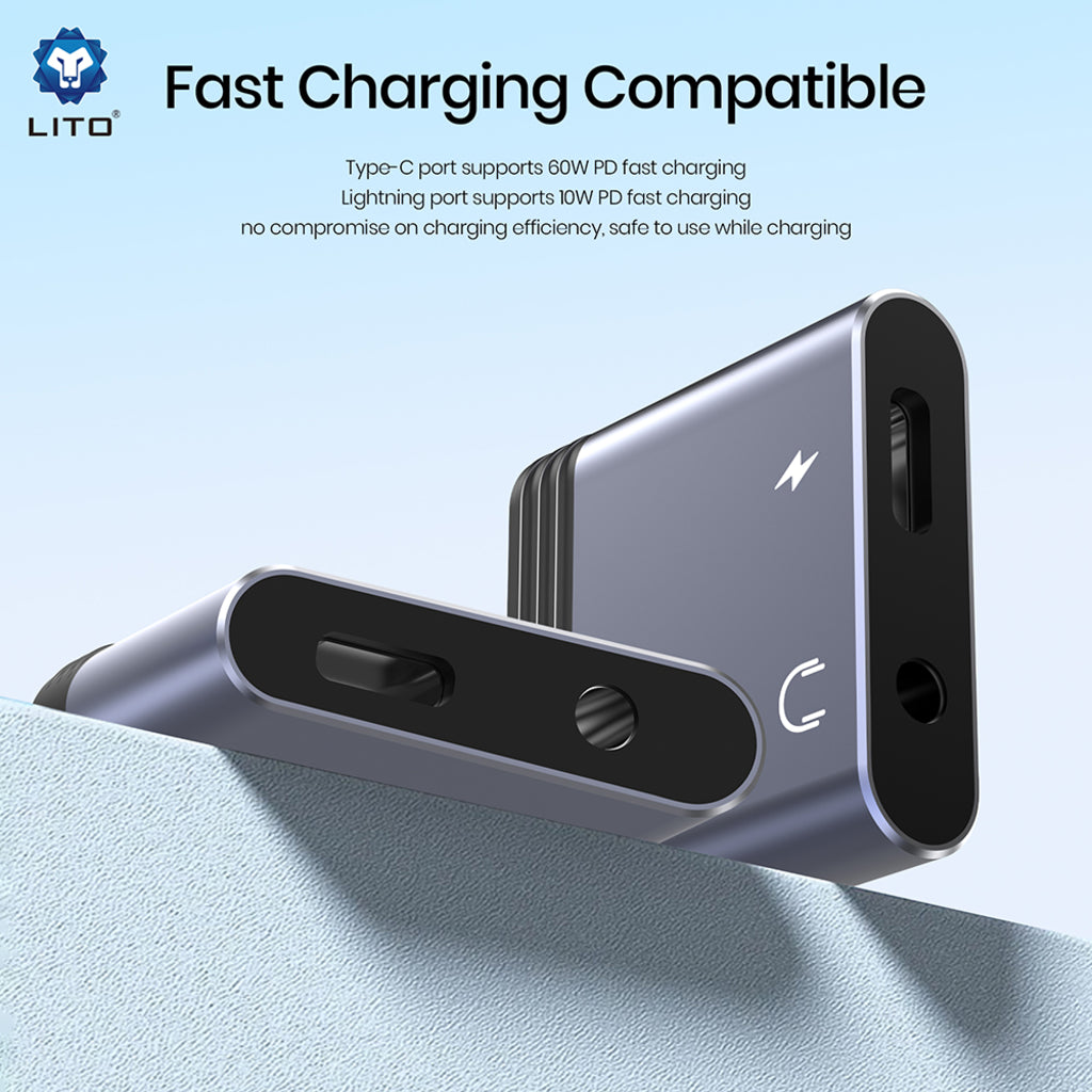 Lito LA04L Lightning to 3.5mm Jack Converter – Lightning Audio Adapter