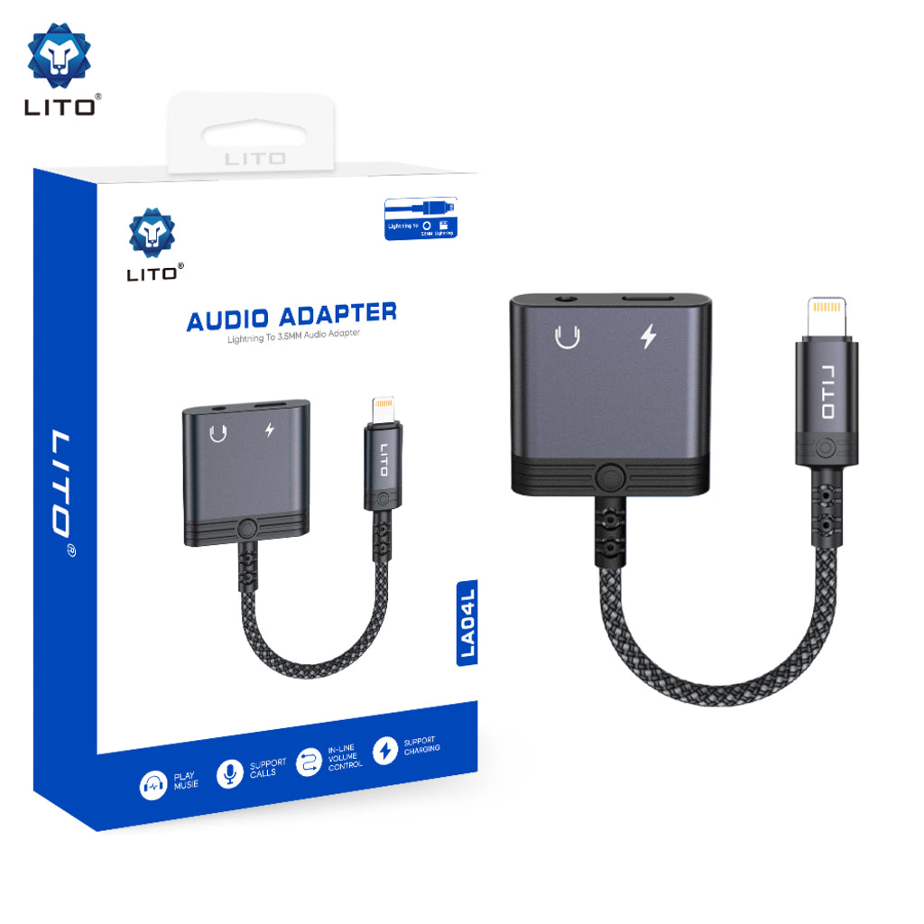Lito LA04L Lightning to 3.5mm Jack Converter – Lightning Audio Adapter