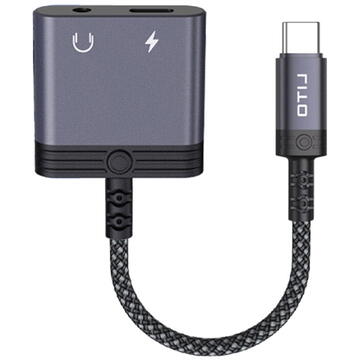 LITO LA04T USB-C to 3.5mm and USB-C converter front view