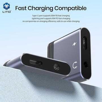 Lito LA04T Type-C to Jack & Type-C Converter – 60W