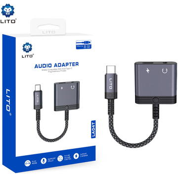 Lito LA04T Type-C to Jack & Type-C Converter – 60W