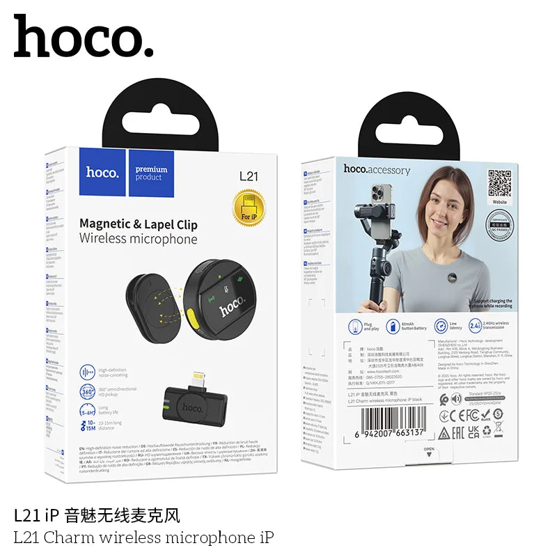HOCO L21 Wireless Microphone — Lightning