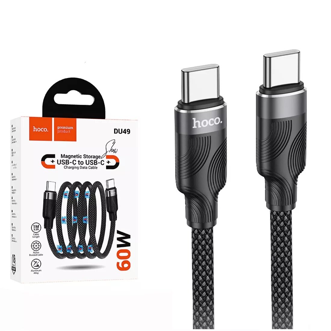 HOCO DU49 magnetic USB-C cable – detail – PhoneHub Lebanon