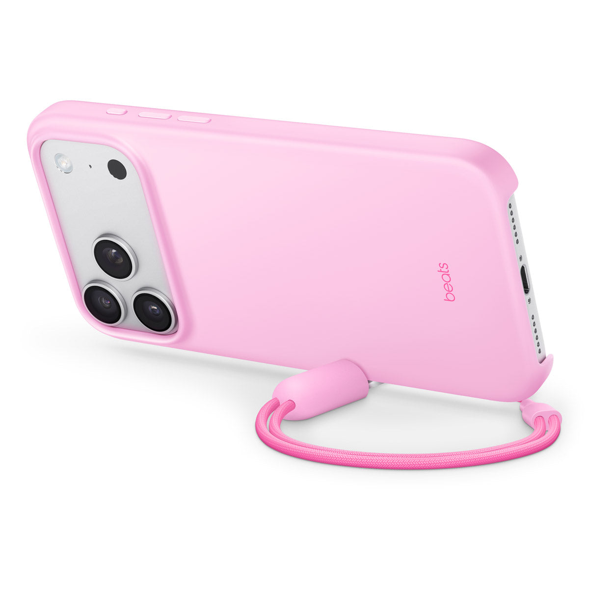 Beats Hardshell MagSafe Case iPhone 17 Pro Max – Pebble Pink Kickstand