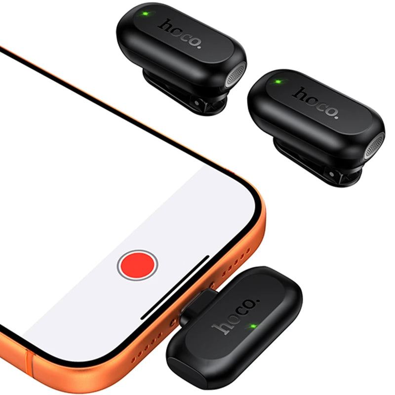 HOCO L26 clip-on dual microphone system for content creators
