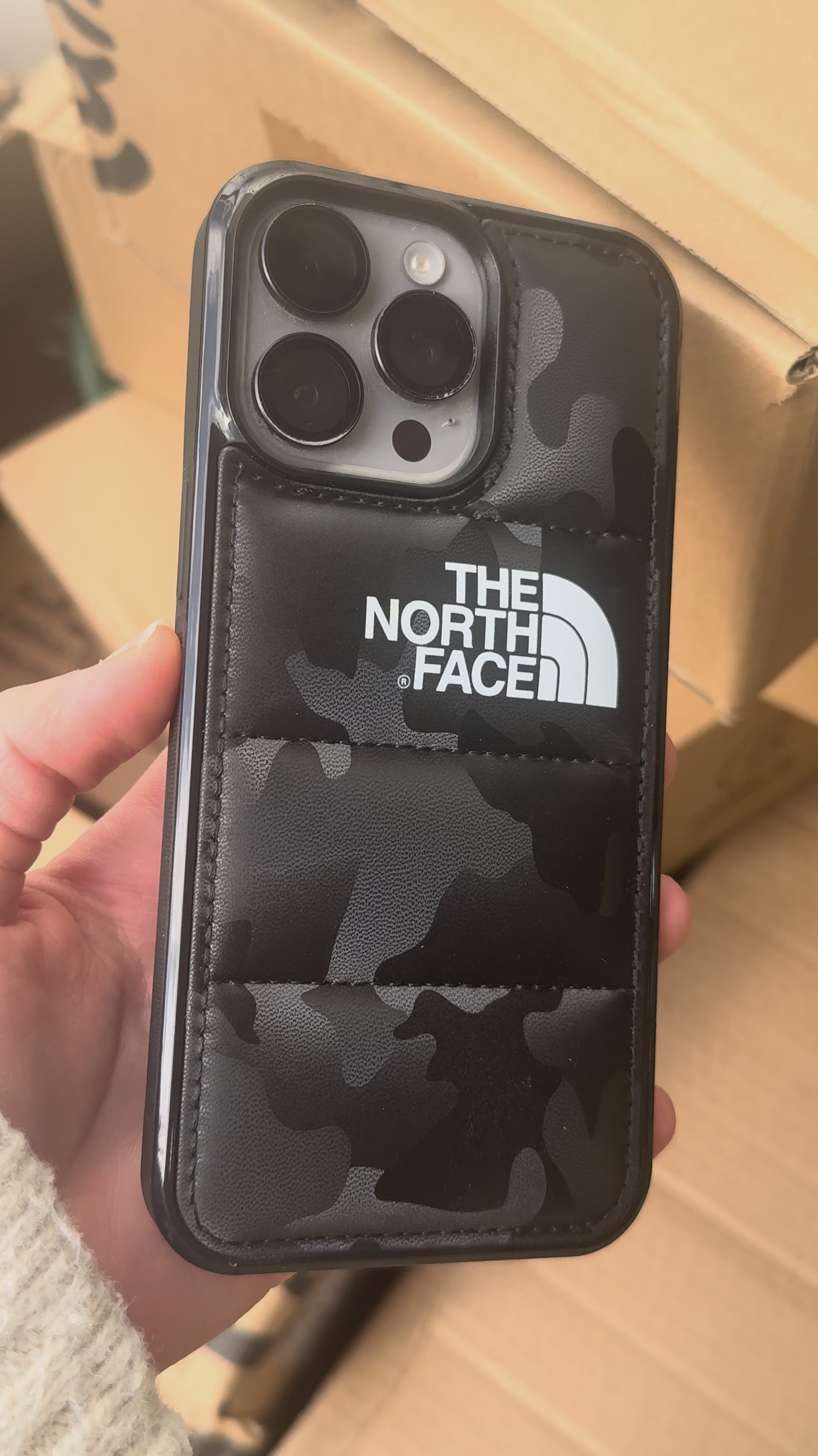 Load video: North Face Puffer Phone Case