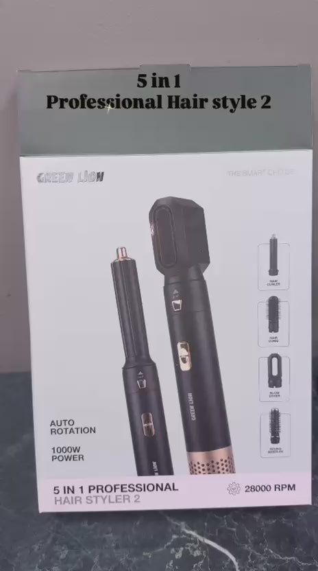 Load video: Green Lion 5-in-1 Professional Hair Styler 2 – Salon Styling at Home