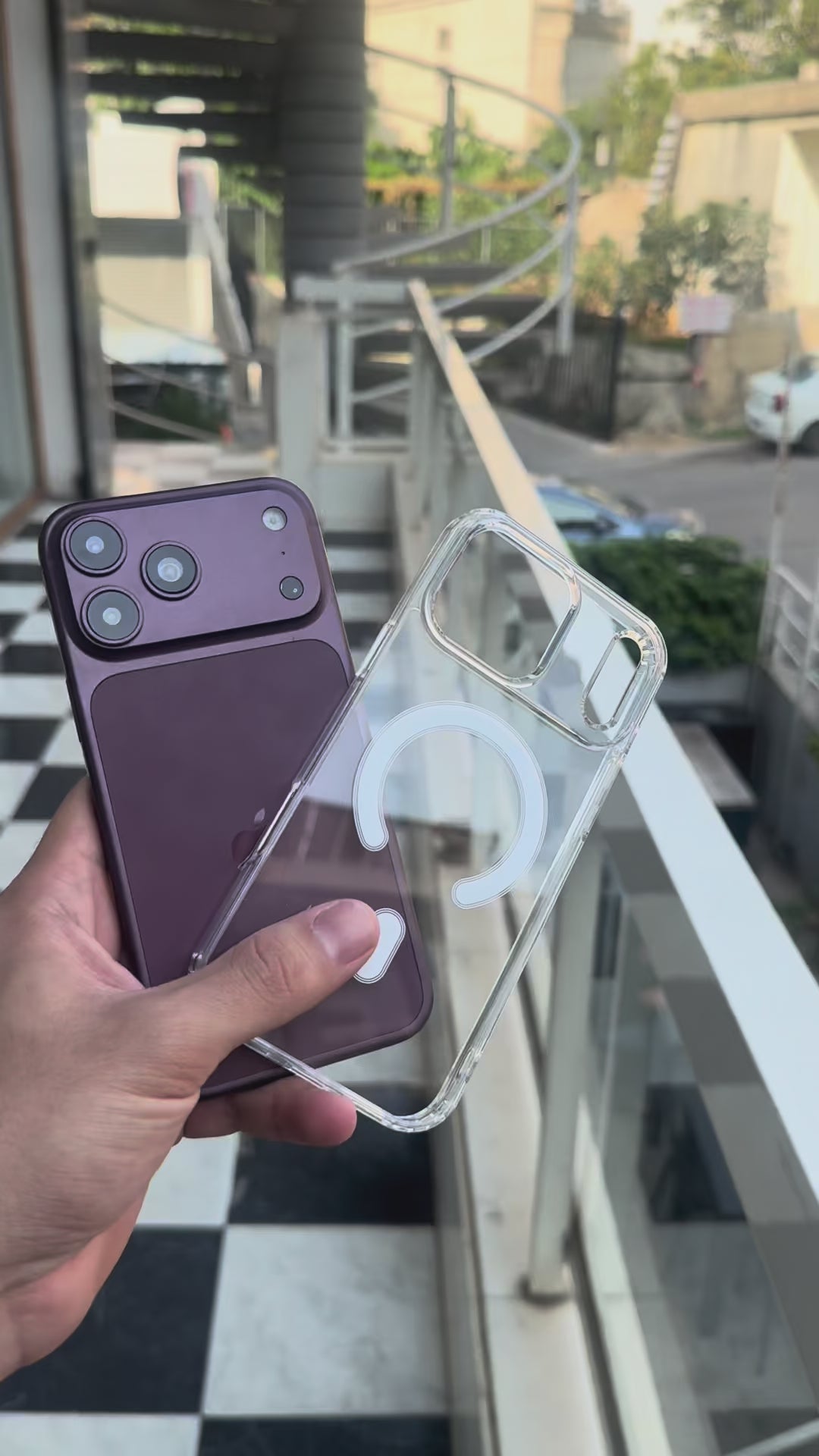 Load video: BERLIA Clear TPU Back Case for iPhone 17/18 Pro &amp; Pro Max – Slim &amp; Shockproof