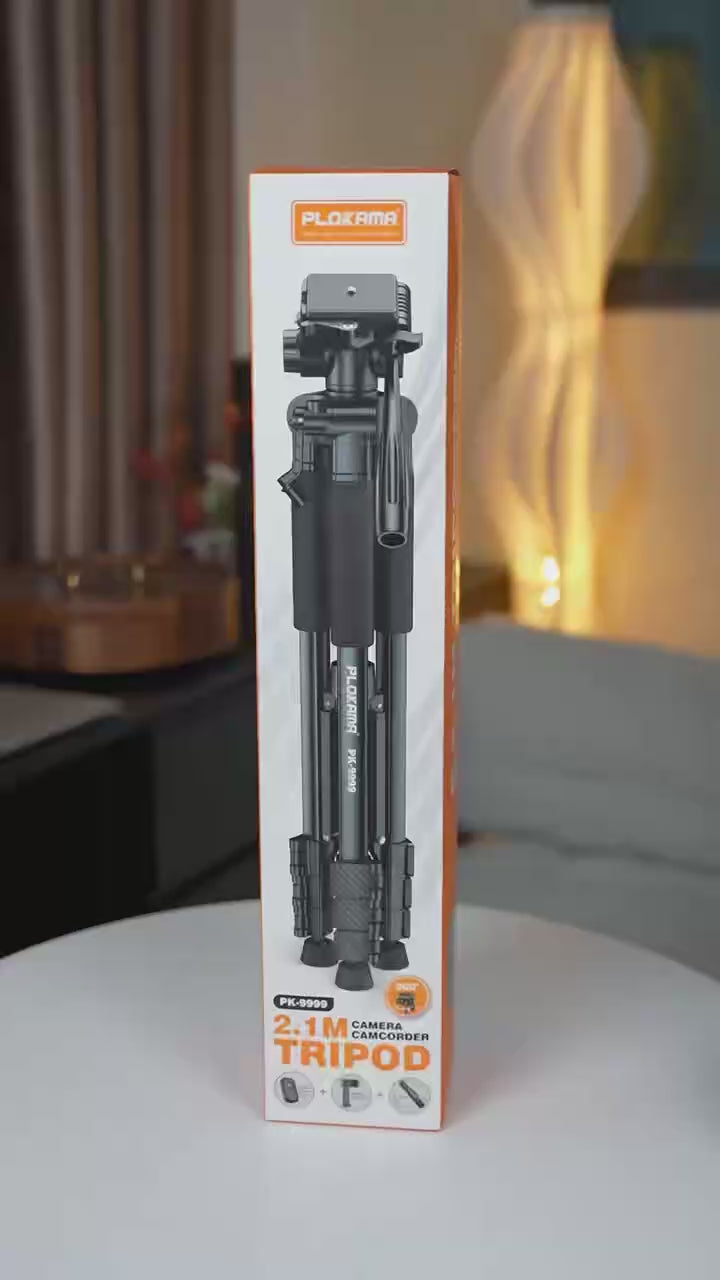 Professional Tripod For Camera & Phone 2.1M With Remote Control Plokama PK-9999