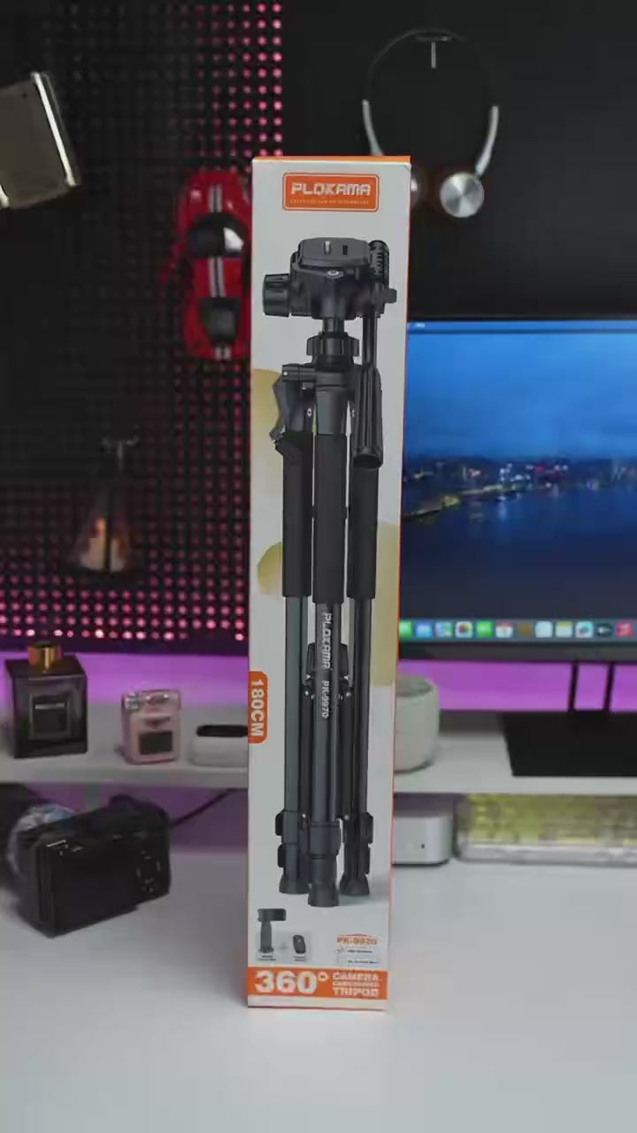 Professional Tripod For Camera & Phone 1.8M With Remote Control Plokama PK-9970