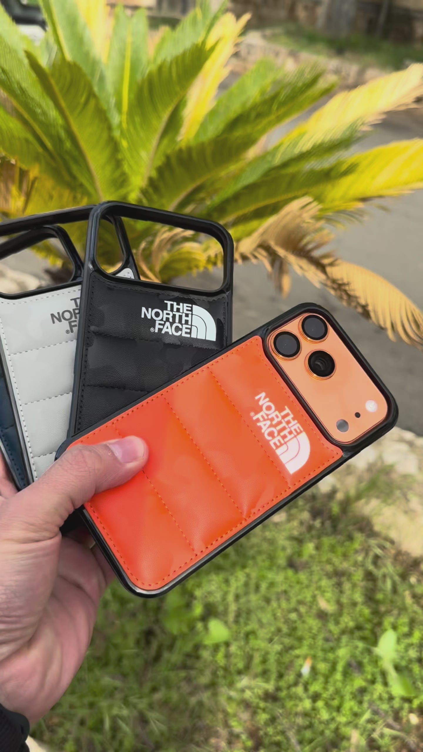 Load video: North Face Puffer Phone Case – iPhone 17 Pro &amp; 17 Pro Max