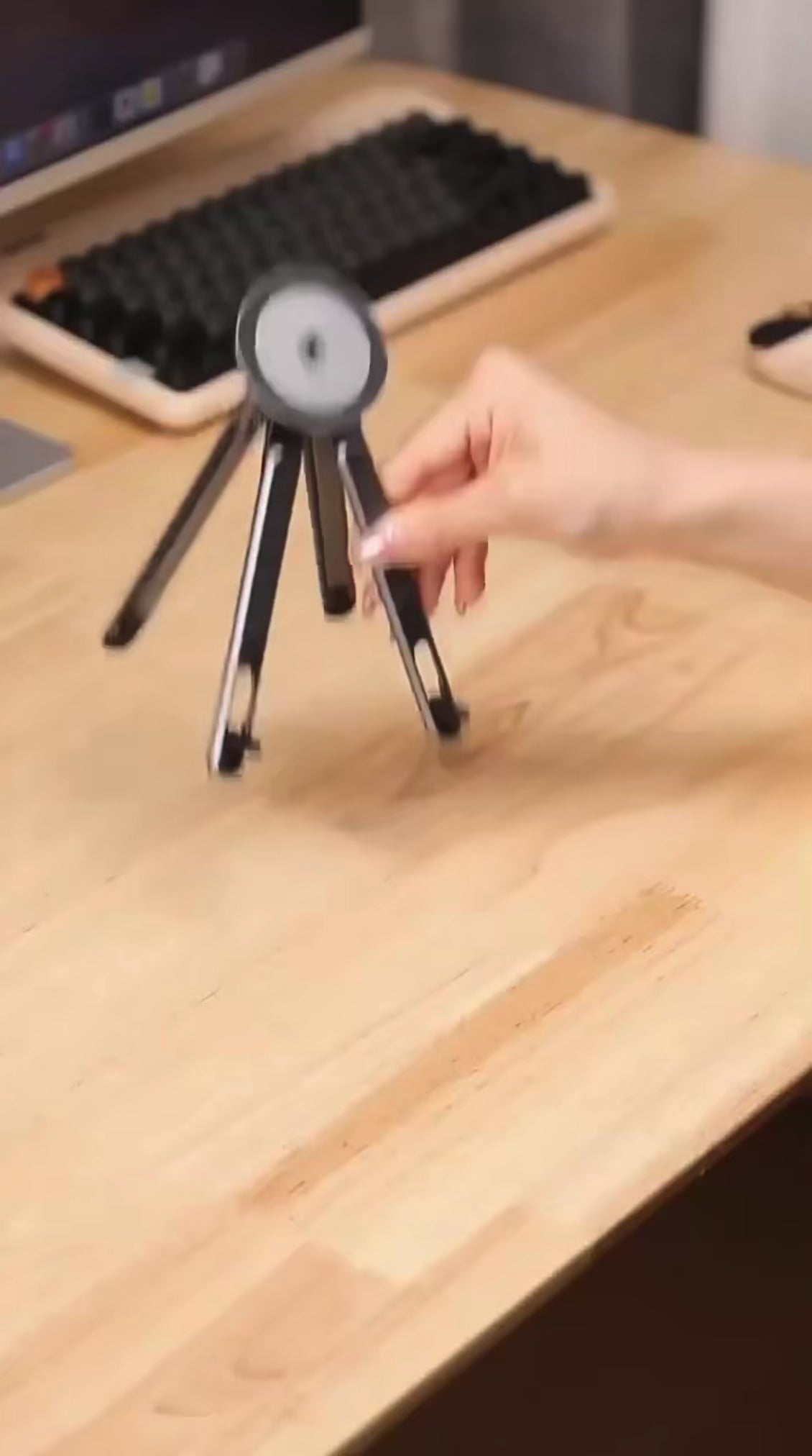 Load video: 3-in-1 Magnetic Laptop, Tablet &amp; Phone Stand with Foldable aluminum alloy Desktop Holder