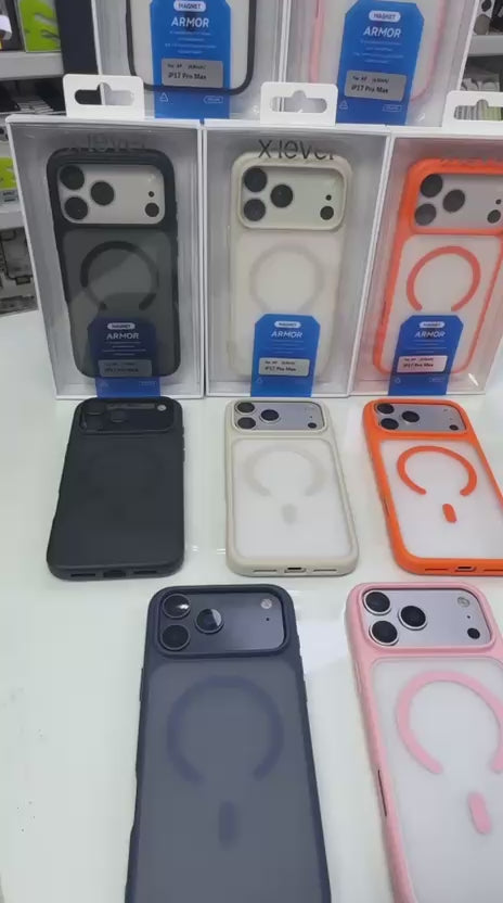 Load video: X-Level Armor MagSafe Matte Case for iPhone 17 Pro &amp; 17 Pro Max