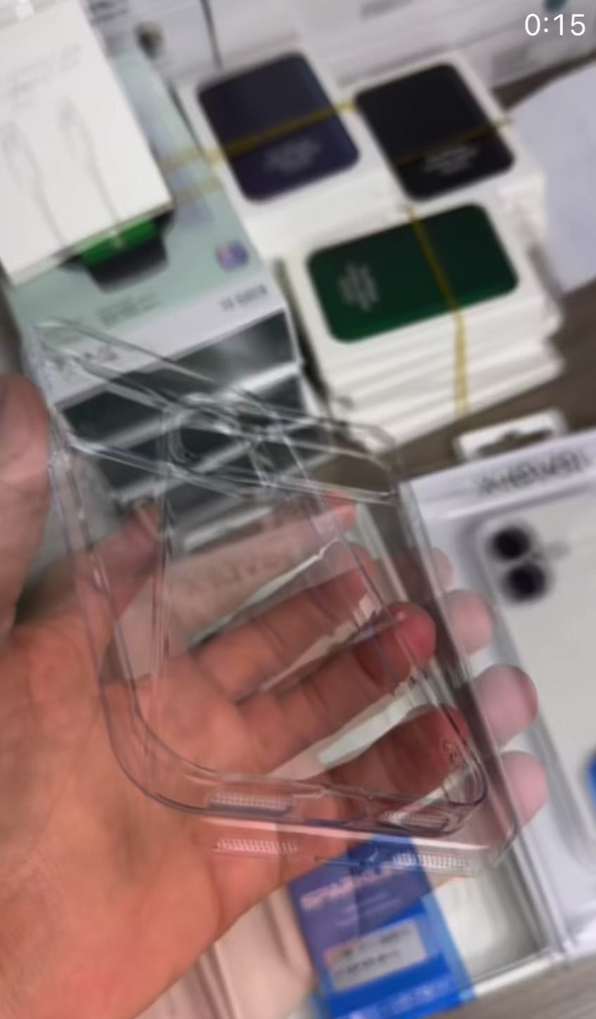 Load video: X-Level Sparkling iPhone 17 Series Hard Clear Plastic Case – Slim Transparent Protection
