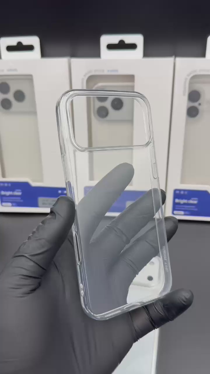 Load video: X-Level Bright Clear Slim 0.88 TPU Case for iPhone 17 Pro &amp; Pro Max
