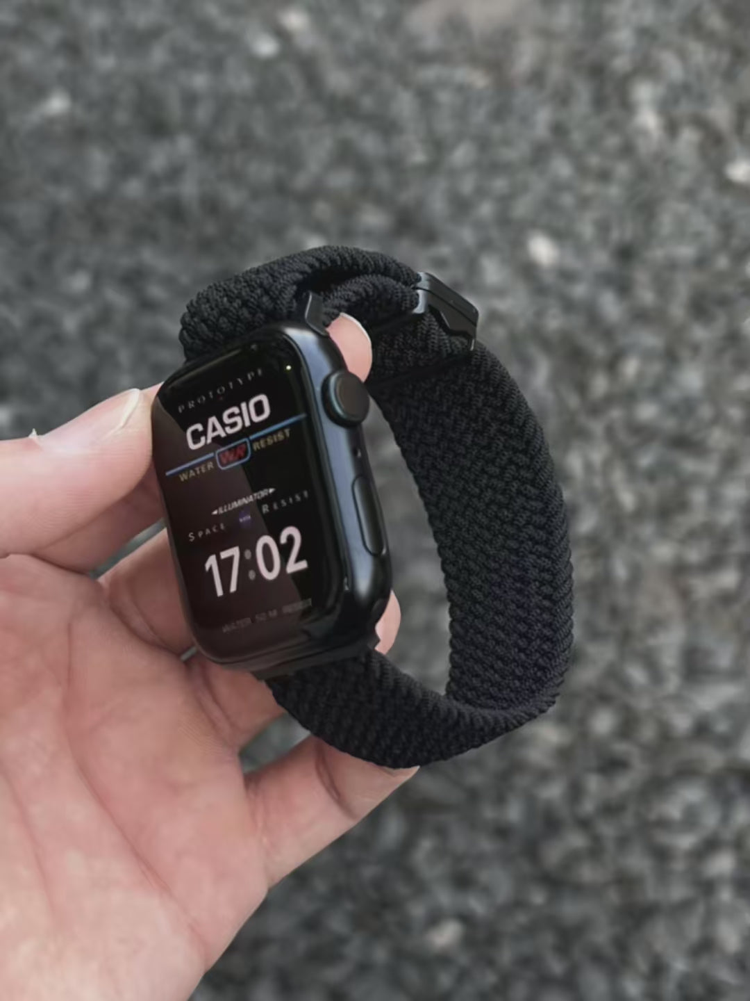 Comfort-Fit Apple Watch Band – Soft Braided Stretch Strap