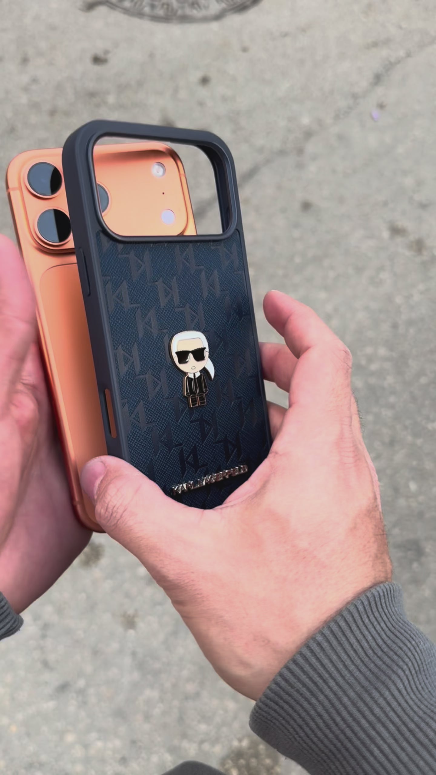 Load video: Karl Lagerfeld Case for iPhone 17 Pro &amp; 17 Pro Max