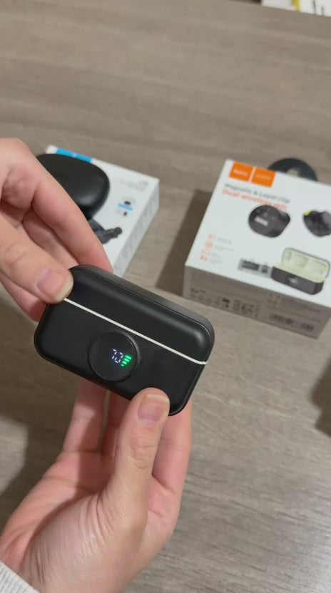 Load video: HOCO L22 Dual Wireless Lavalier Microphone – Noise Reduction, Plug &amp; Play