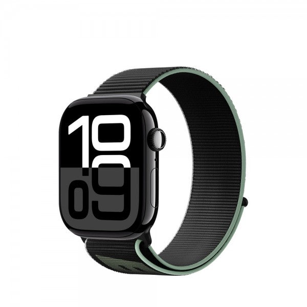 Blueo breathable nylon Apple Watch strap close-up