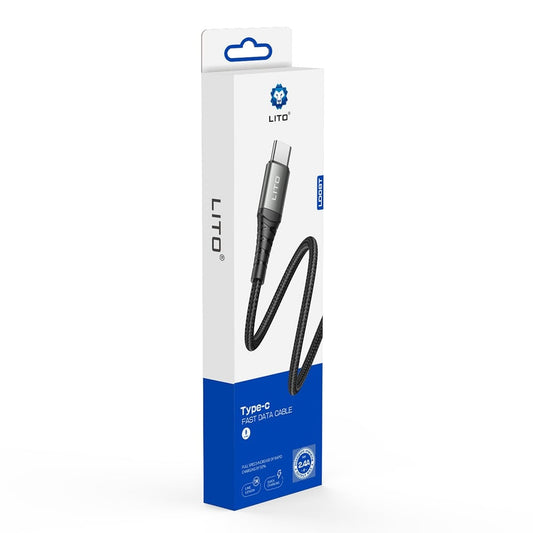 LITO Type-C fast data cable packaging on a white background
