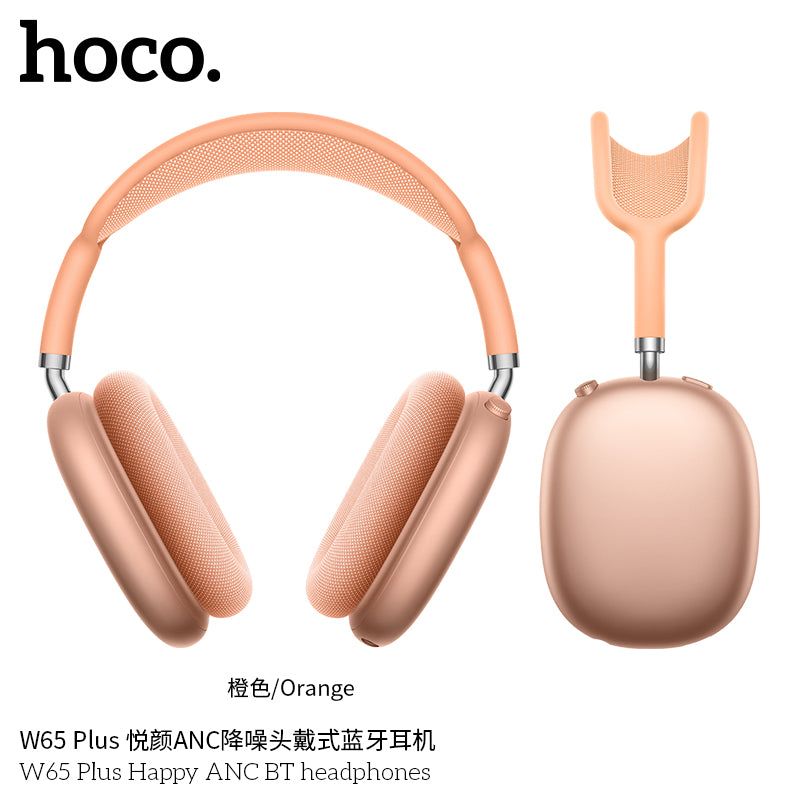 Hoco W65 Plus ANC Over-Ear Headphones – Bluetooth 5.4, 45 h Playtime, Active Noise Canceling