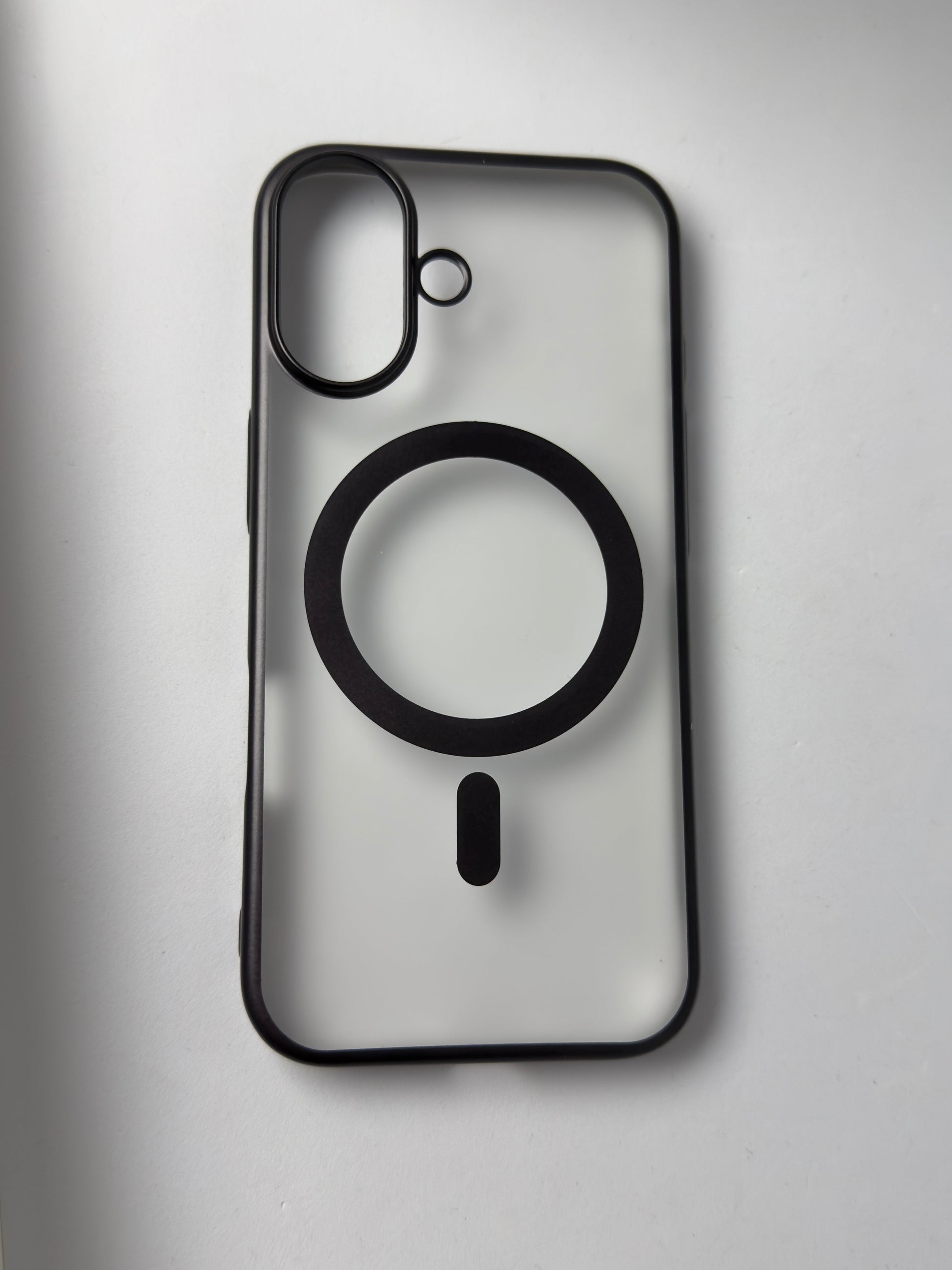 MagSafe clear matte iPhone 17 case slim profile side view