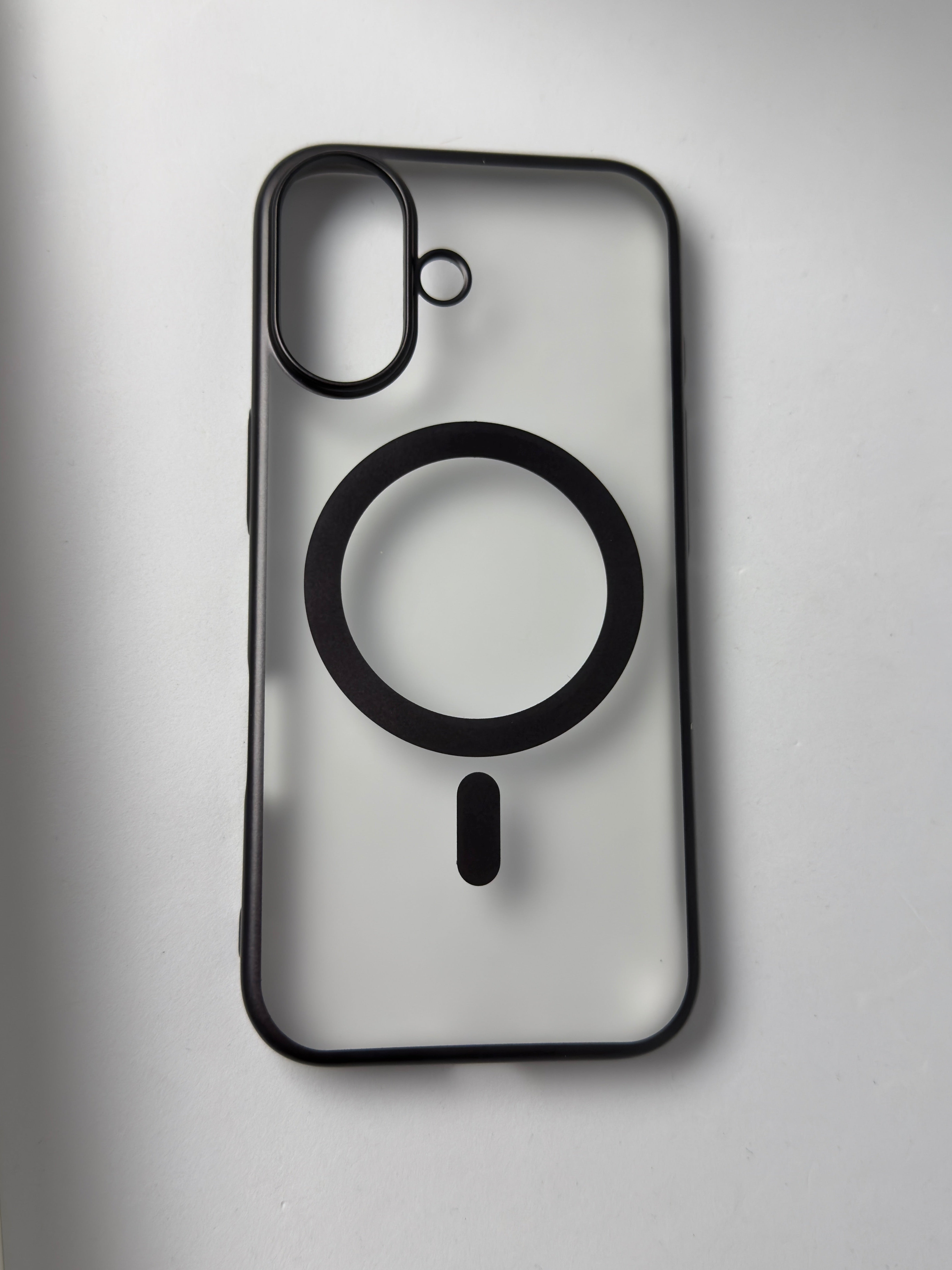 MagSafe clear matte iPhone 17 case slim profile side view
