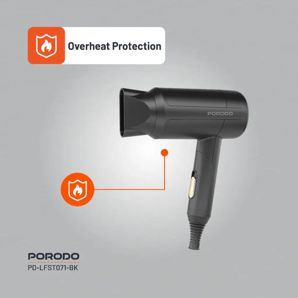 Porodo Lifestyle Hair Dryer – Hot and Cool Airflow Switch
