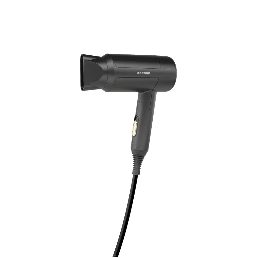 Porodo Lifestyle 1200W Foldable Hair Dryer Black – Travel Hair Dryer