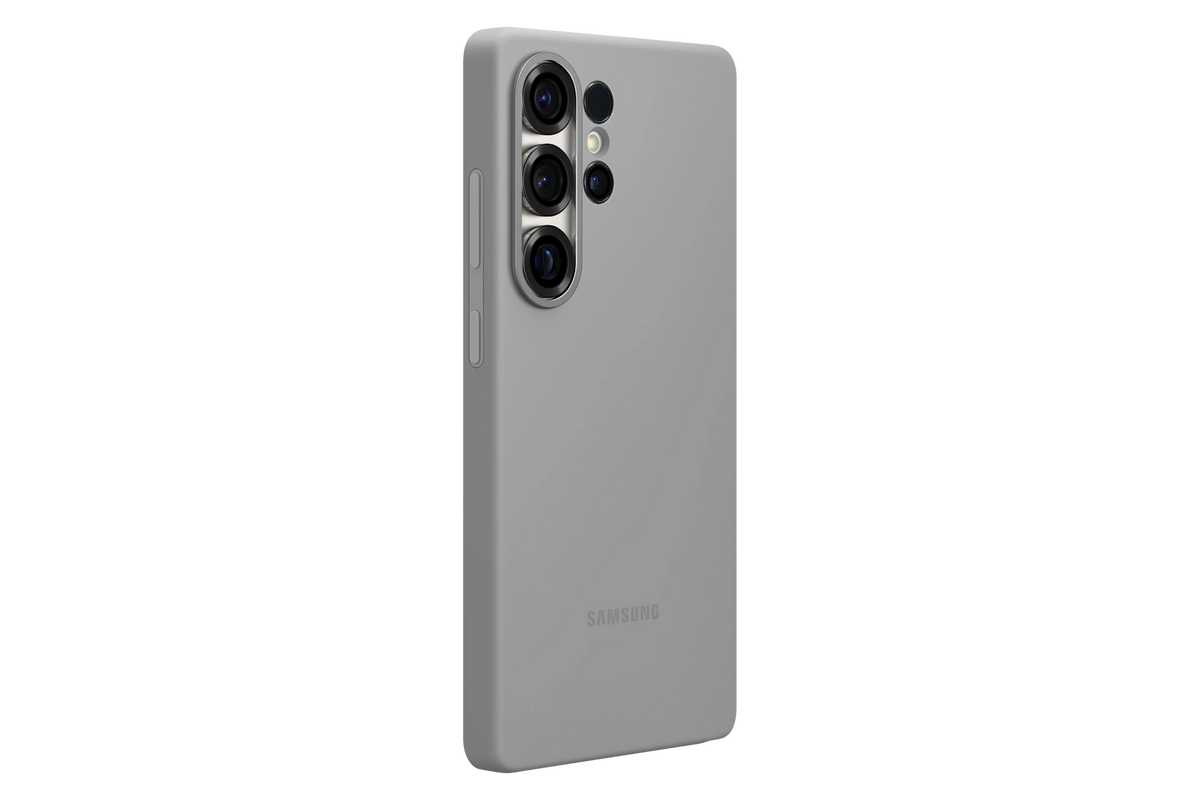 Galaxy S25 Ultra Silicone Case Gray – Fitted on Phone
