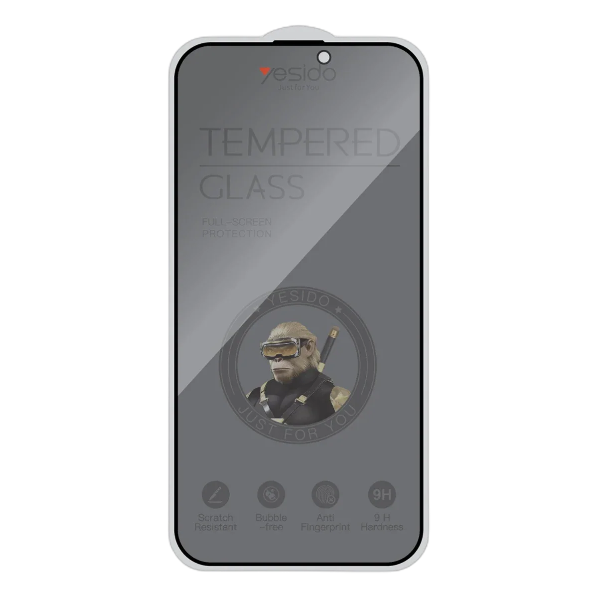iPhone 17 Pro Max privacy tempered glass side view dark effect
