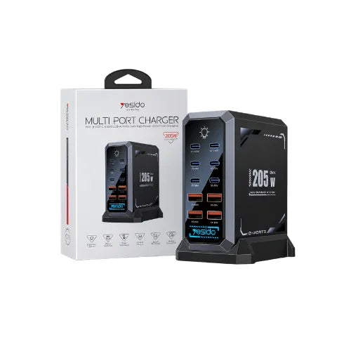 Yesido YC119 205W charger ports and output